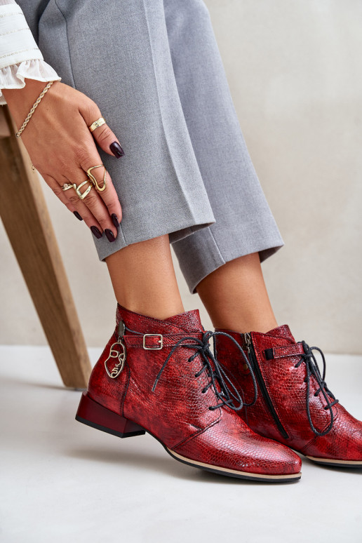 Moteriškas Oda su lako efektu Aulinukai Avalynė Tai turiciejka 5743A-08 raudonos spalvos Moteriškas Oda su lako efektu Aulinukai Avalynė Tai turiciejka 5743A-08 raudonos spalvos