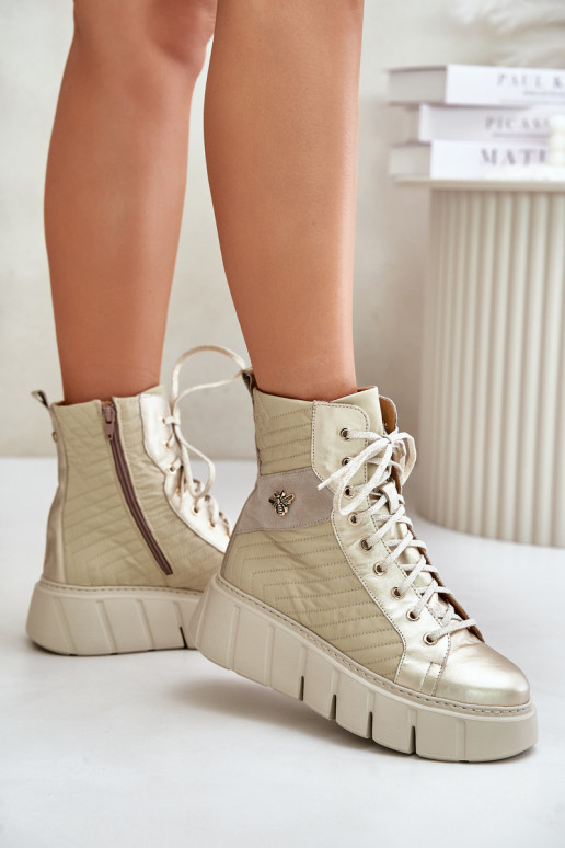 Oda Aulinukai su platforma Tai turiciejka 06751-25 aukso spalvos