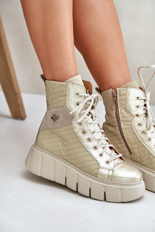 Oda Aulinukai su platforma Tai turiciejka 06751-25 aukso spalvos