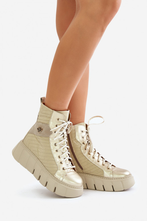 Oda Aulinukai su platforma Tai turiciejka 06751-25 aukso spalvos