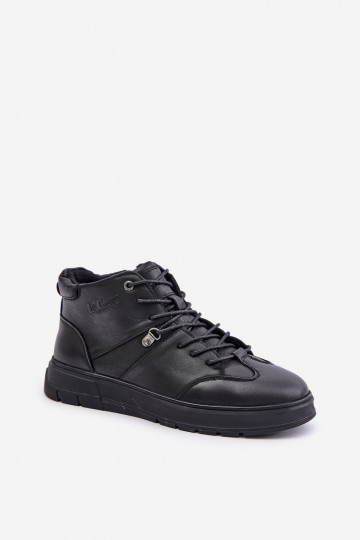 Oda pašiltinti Sneakers modelio aulinukai Vyriški Lee Cooper LCJ-24-33-2913 juodos spalvos