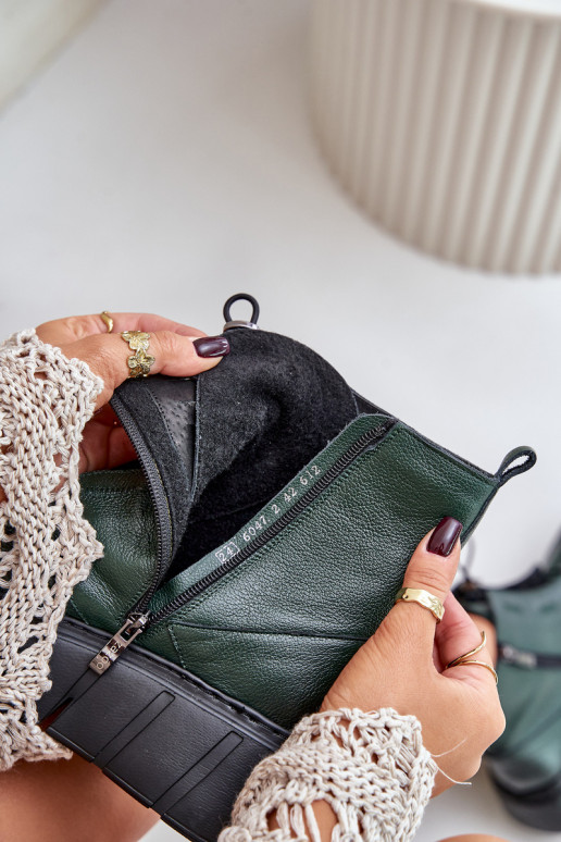 Zazoo 60472 Oda Aulinukai su platforma I Koturnie chaki spalvos