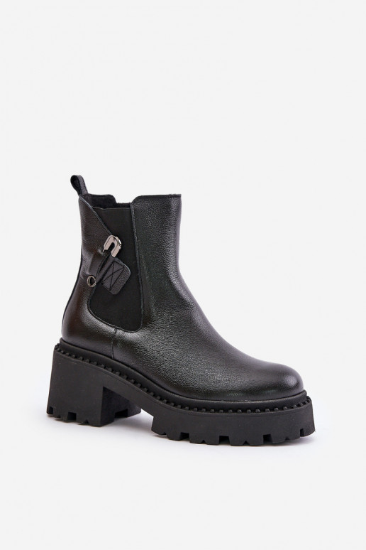 Zazoo 60490 Oda pašiltinti Aulinukai su ornamentais juodos spalvos Zazoo 60490 Oda pašiltinti Aulinukai su ornamentais juodos spalvos