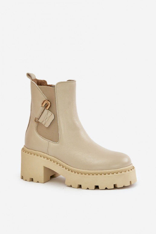 Zazoo 60490 Oda pašiltinti Aulinukai su ornamentais dramblio kaulo spalvos Zazoo 60490 Oda pašiltinti Aulinukai su ornamentais dramblio kaulo spalvos