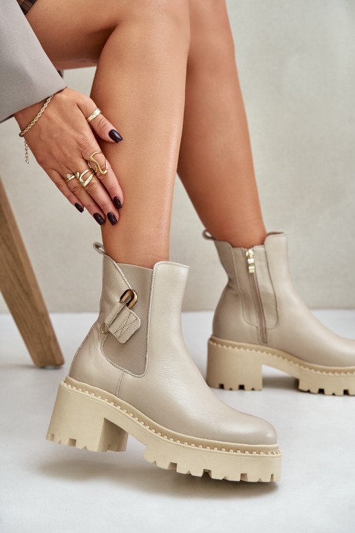 Zazoo 60490 Oda pašiltinti Aulinukai su ornamentais dramblio kaulo spalvos Zazoo 60490 Oda pašiltinti Aulinukai su ornamentais dramblio kaulo spalvos