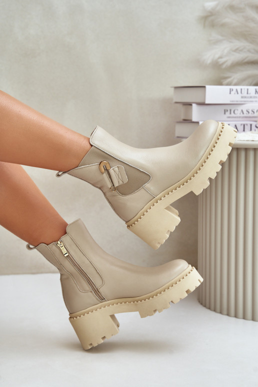 Zazoo 60490 Oda pašiltinti Aulinukai su ornamentais dramblio kaulo spalvos Zazoo 60490 Oda pašiltinti Aulinukai su ornamentais dramblio kaulo spalvos