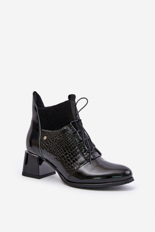 Zazoo 60503 Oda Aulinukai su kulniukais pašiltinti juodos spalvos Zazoo 60503 Oda Aulinukai su kulniukais pašiltinti juodos spalvos