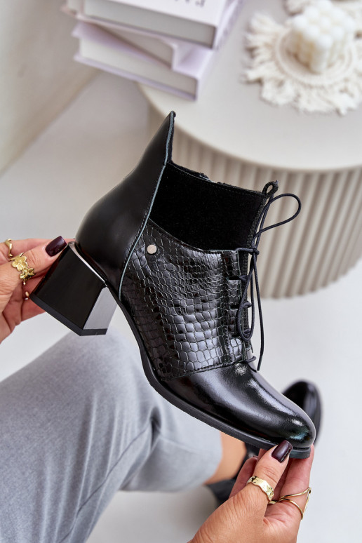 Zazoo 60503 Oda Aulinukai su kulniukais pašiltinti juodos spalvos Zazoo 60503 Oda Aulinukai su kulniukais pašiltinti juodos spalvos