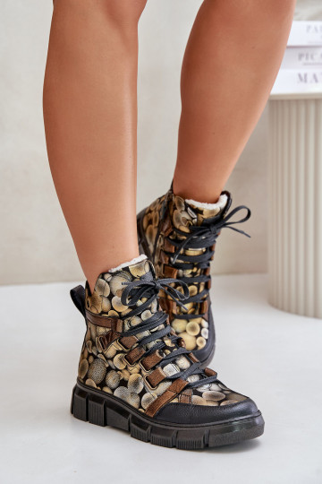 Oda lygiapadžiai Suvarstomi aulinukai Tai turiciejka 06158-25 aukso spalvos