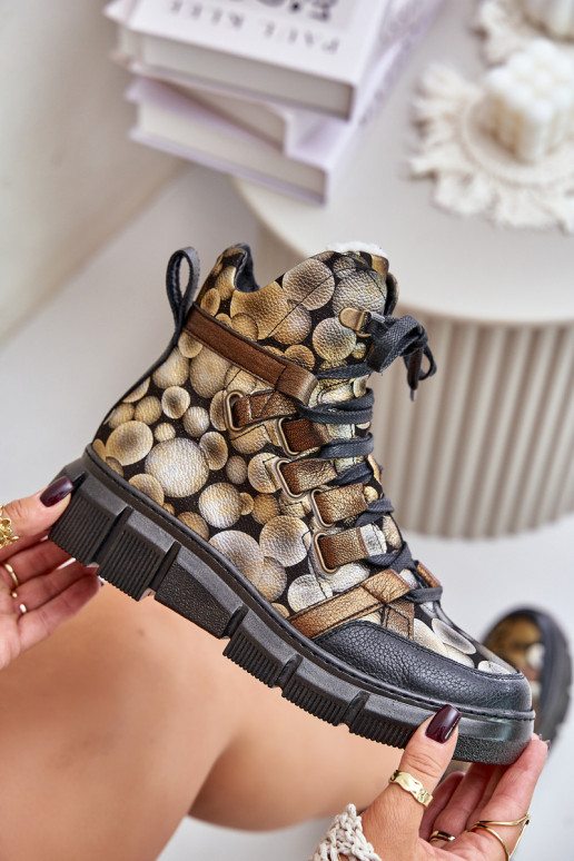 Oda lygiapadžiai Suvarstomi aulinukai Tai turiciejka 06158-25 aukso spalvos