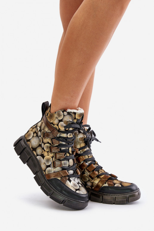 Oda lygiapadžiai Suvarstomi aulinukai Tai turiciejka 06158-25 aukso spalvos