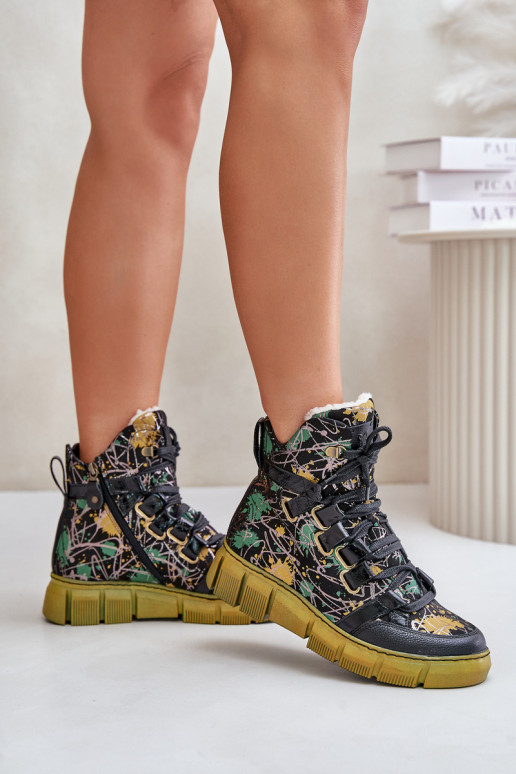 Oda lygiapadžiai Suvarstomi aulinukai Tai turiciejka 06158-07 geltonos --juodos spalvos Oda lygiapadžiai Suvarstomi aulinukai Tai turiciejka 06158-07 geltonos --juodos spalvos