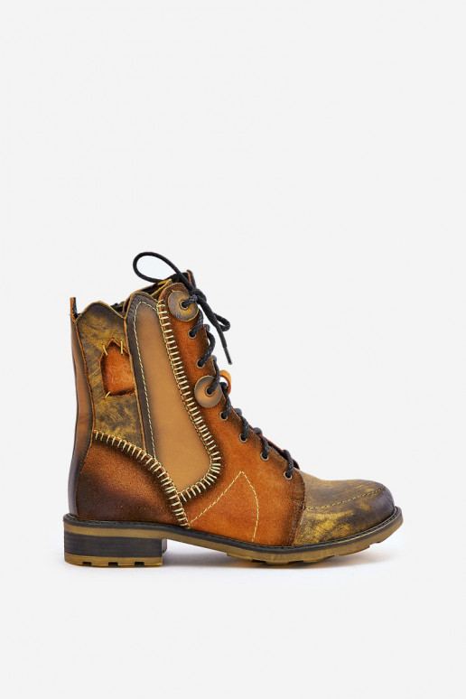 Oda Moteriški aulinukai su plačiais kulniukais Tai turiciejka 06719-07 geltonos spalvos