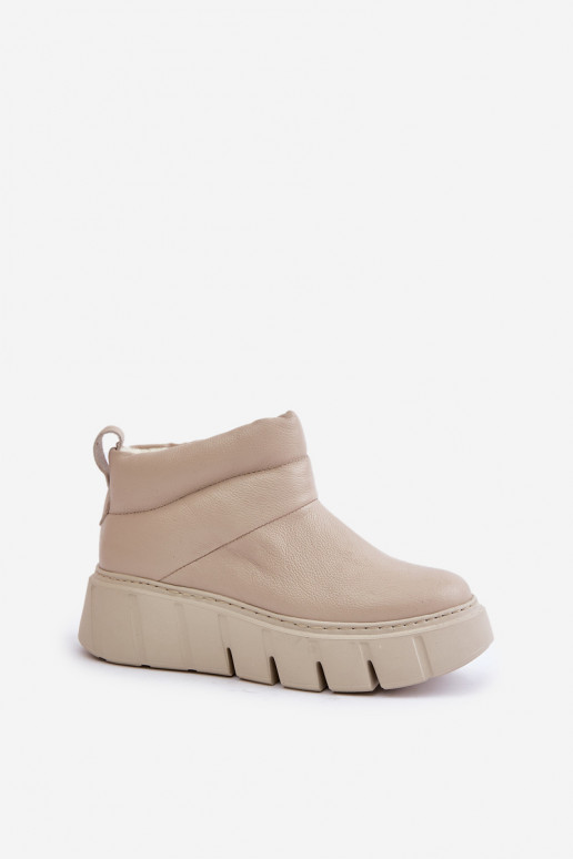 Zazoo 60470 Oda Aulinukai su vilnoniu pašiltinimu su platforma dramblio kaulo spalvos