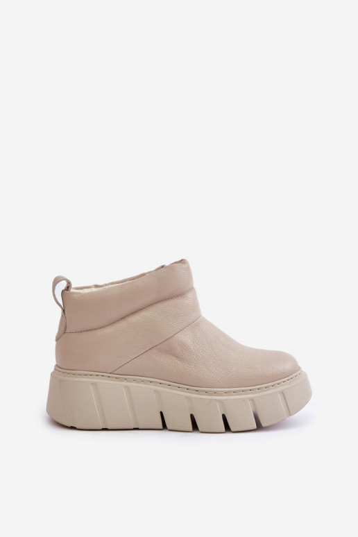 Zazoo 60470 Oda Aulinukai su vilnoniu pašiltinimu su platforma dramblio kaulo spalvos