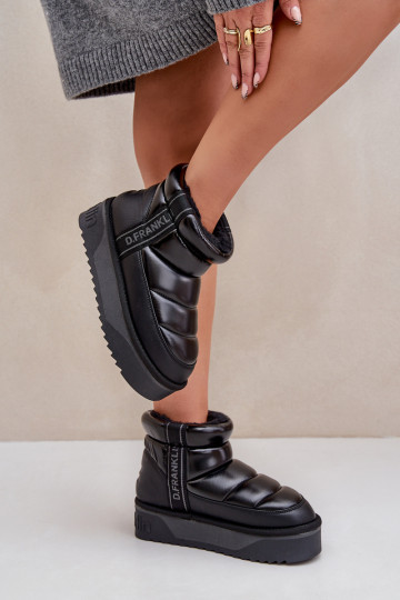 Žemas sniego batai Ant storo pado D.Franklin DFSH371011 juodos spalvos