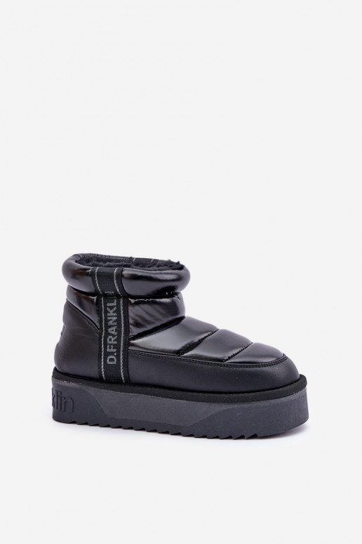 Žemas sniego batai Ant storo pado D.Franklin DFSH371011 juodos spalvos Žemas sniego batai Ant storo pado D.Franklin DFSH371011 juodos spalvos