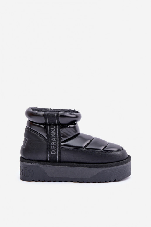 Žemas sniego batai Ant storo pado D.Franklin DFSH371011 juodos spalvos Žemas sniego batai Ant storo pado D.Franklin DFSH371011 juodos spalvos