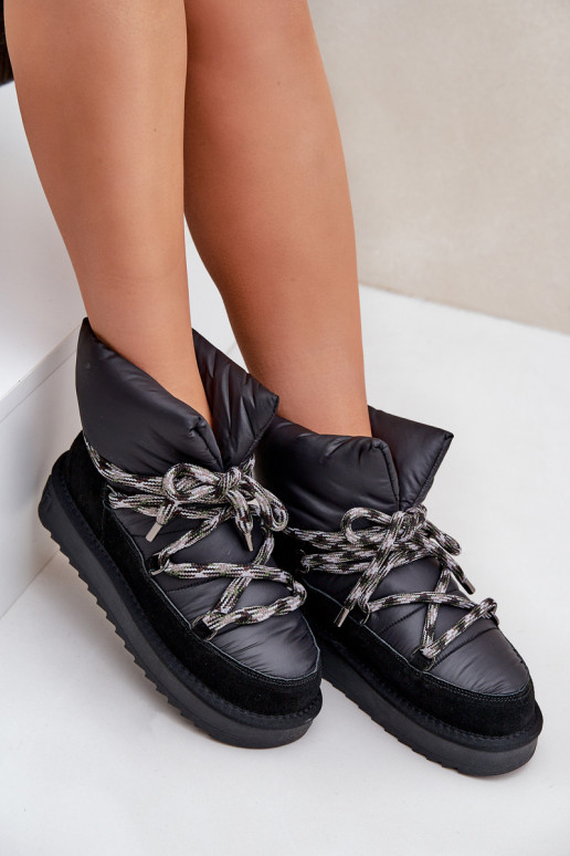 iš zomšos sniego batai MoteriškassuGrubym Suvarstymasm D.Franklin DFSH375003 juodos spalvos iš zomšos sniego batai MoteriškassuGrubym Suvarstymasm D.Franklin DFSH375003 juodos spalvos