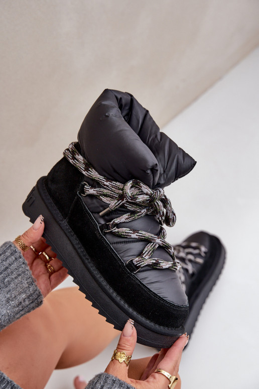 iš zomšos sniego batai MoteriškassuGrubym Suvarstymasm D.Franklin DFSH375003 juodos spalvos iš zomšos sniego batai MoteriškassuGrubym Suvarstymasm D.Franklin DFSH375003 juodos spalvos