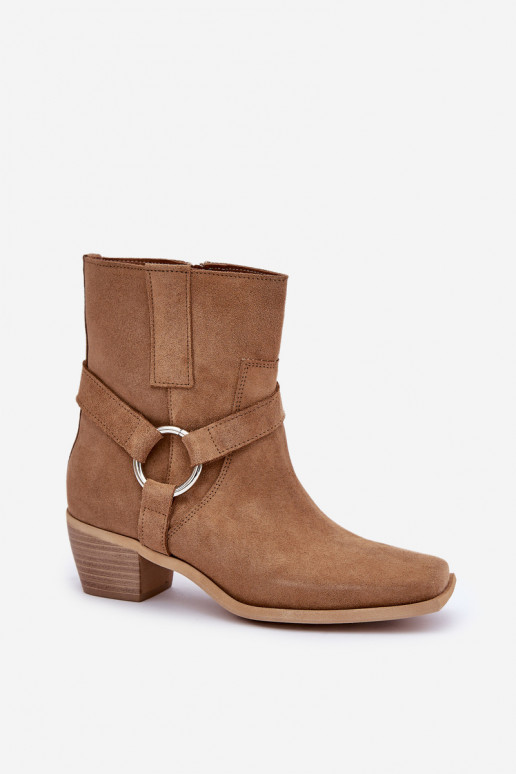 AulinukaisuĮjungtaturalnego iš zomšosu su kulniukais Zazoo 3444/2 smėlio spalvos