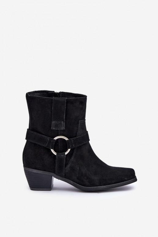 AulinukaisuĮjungtaturalnego iš zomšosu su kulniukais Zazoo 3444/2 juodos spalvos AulinukaisuĮjungtaturalnego iš zomšosu su kulniukais Zazoo 3444/2 juodos spalvos