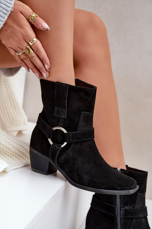 AulinukaisuĮjungtaturalnego iš zomšosu su kulniukais Zazoo 3444/2 juodos spalvos AulinukaisuĮjungtaturalnego iš zomšosu su kulniukais Zazoo 3444/2 juodos spalvos