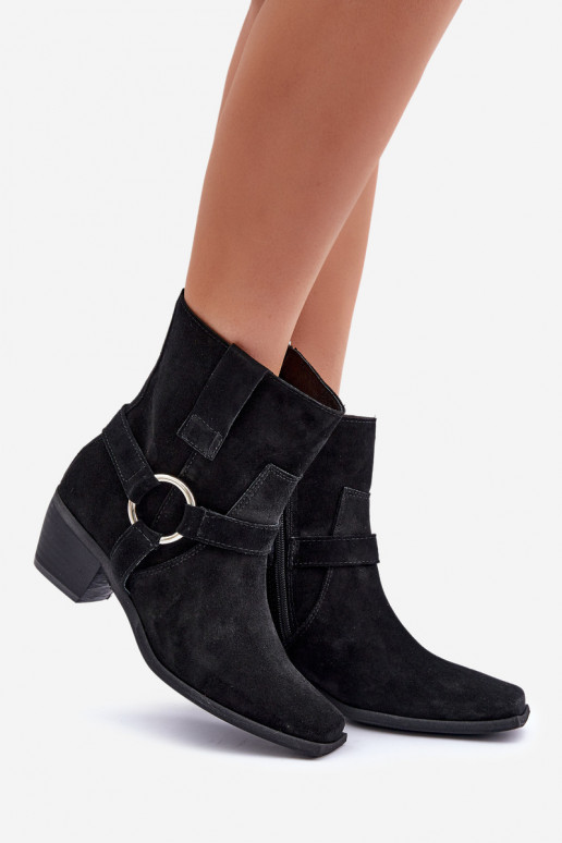 AulinukaisuĮjungtaturalnego iš zomšosu su kulniukais Zazoo 3444/2 juodos spalvos AulinukaisuĮjungtaturalnego iš zomšosu su kulniukais Zazoo 3444/2 juodos spalvos