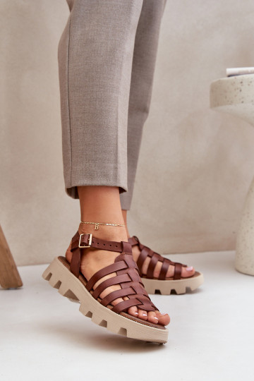 Moteriškos basutės Moteriškas Zazoo 3695 rudos spalvos 2