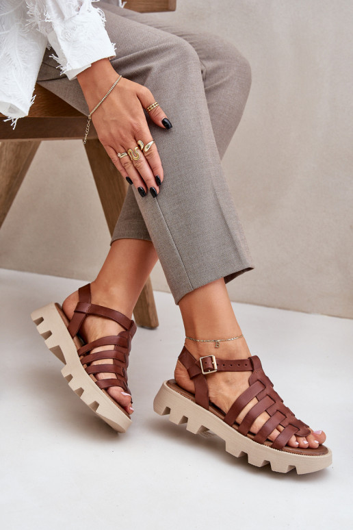 Moteriškos basutės Moteriškas Zazoo 3695 rudos spalvos Moteriškos basutės Moteriškas Zazoo 3695 rudos spalvos