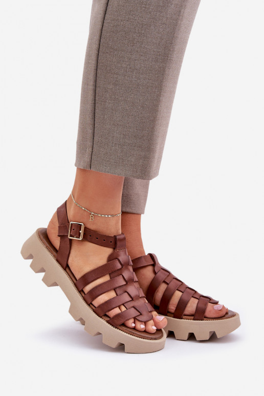 Moteriškos basutės Moteriškas Zazoo 3695 rudos spalvos Moteriškos basutės Moteriškas Zazoo 3695 rudos spalvos