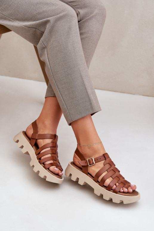 Moteriškos basutės Moteriškas Zazoo 3695 rudos spalvos Moteriškos basutės Moteriškas Zazoo 3695 rudos spalvos