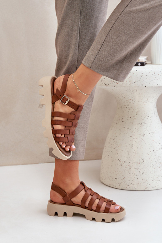 Moteriškos basutės Moteriškas Zazoo 3695 rudos spalvos Moteriškos basutės Moteriškas Zazoo 3695 rudos spalvos