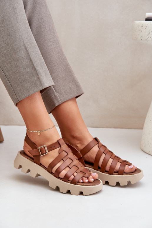 Moteriškos basutės Moteriškas Zazoo 3695 rudos spalvos Moteriškos basutės Moteriškas Zazoo 3695 rudos spalvos