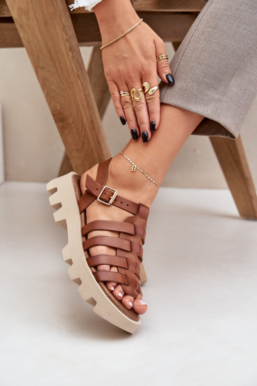 Moteriškos basutės Moteriškas Zazoo 3695 rudos spalvos Moteriškos basutės Moteriškas Zazoo 3695 rudos spalvos