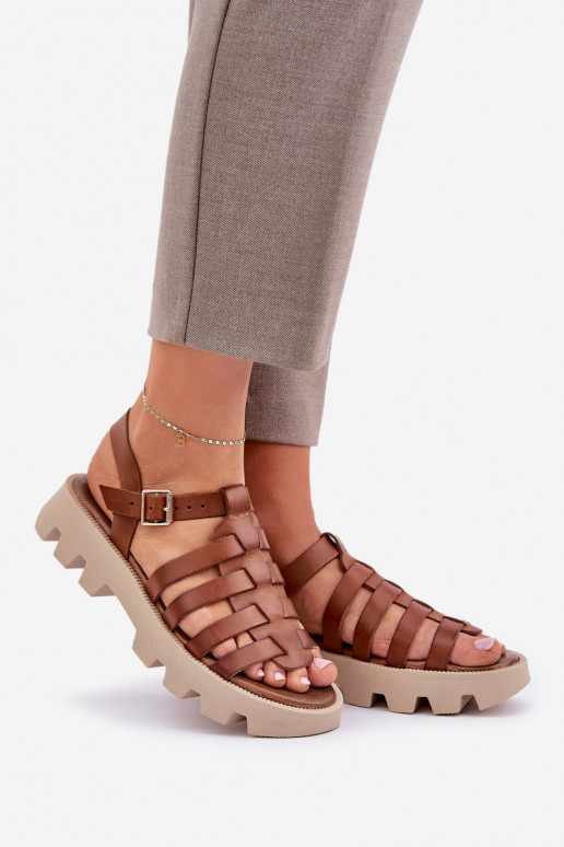 Moteriškos basutės Moteriškas Zazoo 3695 rudos spalvos Moteriškos basutės Moteriškas Zazoo 3695 rudos spalvos