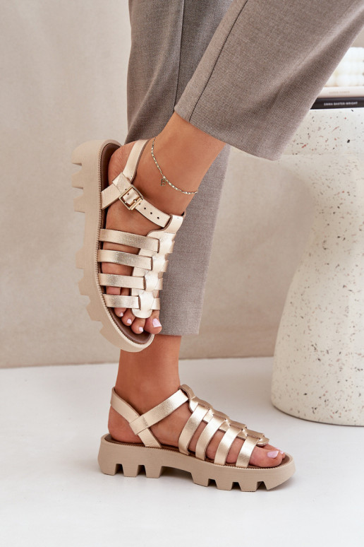 Moteriškos basutės Moteriškas Zazoo 3695 aukso spalvos Moteriškos basutės Moteriškas Zazoo 3695 aukso spalvos