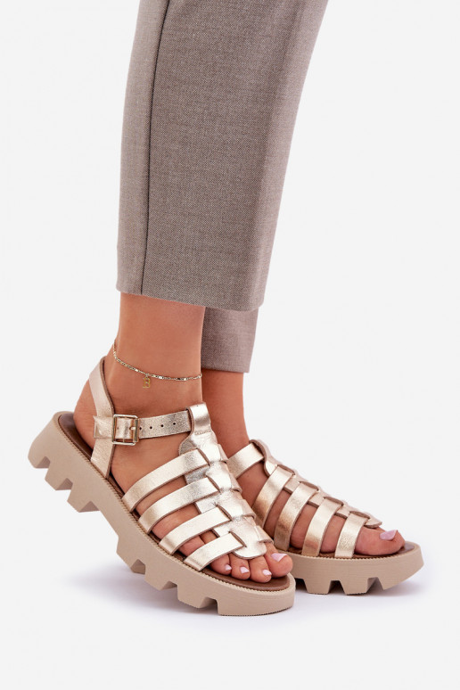 Moteriškos basutės Moteriškas Zazoo 3695 aukso spalvos Moteriškos basutės Moteriškas Zazoo 3695 aukso spalvos