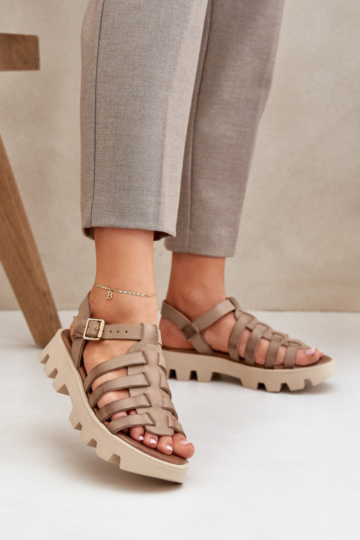 Moteriškos basutės Moteriškas Zazoo 3695 smėlio spalvos Moteriškos basutės Moteriškas Zazoo 3695 smėlio spalvos