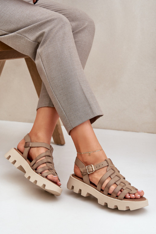 Moteriškos basutės Moteriškas Zazoo 3695 smėlio spalvos Moteriškos basutės Moteriškas Zazoo 3695 smėlio spalvos