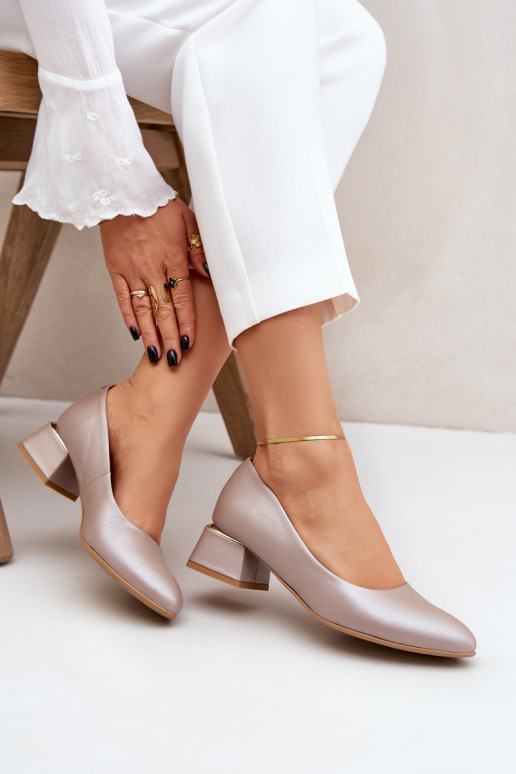 Oda Bateliai LeĮskis 3118 smėlio spalvos Oda Bateliai LeĮskis 3118 smėlio spalvos