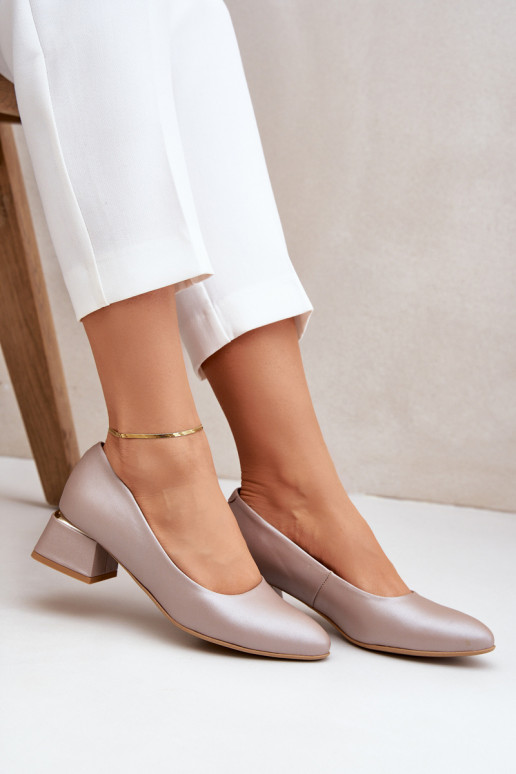 Oda Bateliai LeĮskis 3118 smėlio spalvos Oda Bateliai LeĮskis 3118 smėlio spalvos