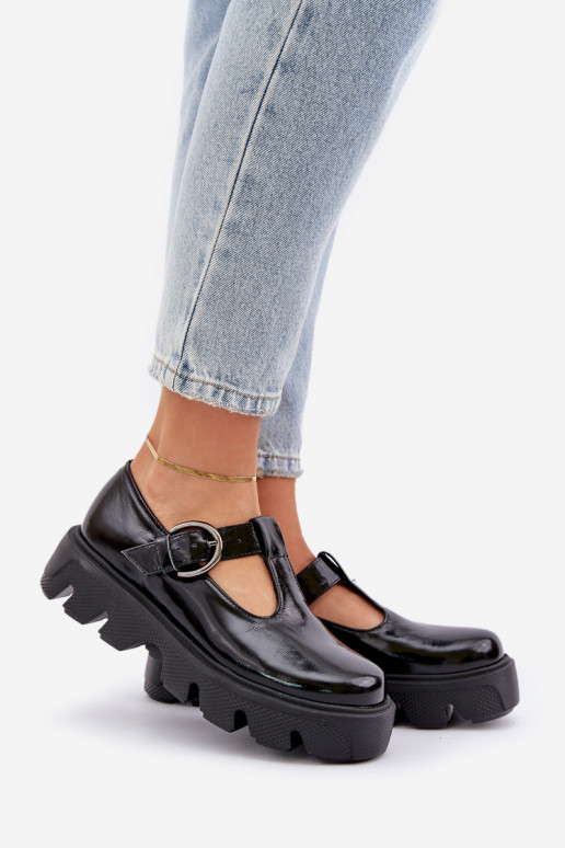 su lako efektu Oda batai su sagtimis Zazoo 20183 juodos spalvos su lako efektu Oda batai su sagtimis Zazoo 20183 juodos spalvos