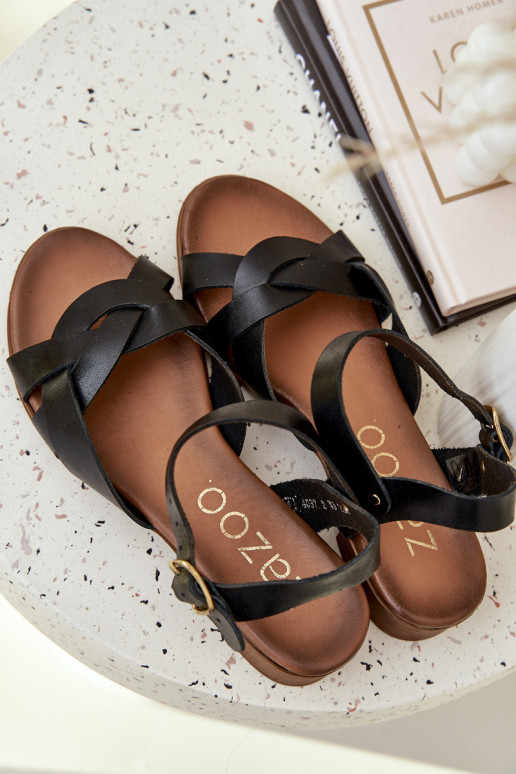 Moteriškos basutės Įjungta Subtilusm Obcasie Zazoo 40372 juodos spalvos Moteriškos basutės Įjungta Subtilusm Obcasie Zazoo 40372 juodos spalvos