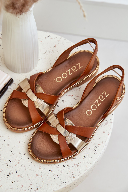 Zazoo 40382 Moteriškos basutės Oda rudos spalvos Zazoo 40382 Moteriškos basutės Oda rudos spalvos