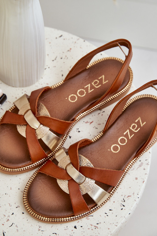 Zazoo 40382 Moteriškos basutės Oda rudos spalvos Zazoo 40382 Moteriškos basutės Oda rudos spalvos