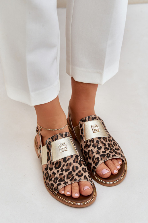 Zazoo 40385 Moteriškas Moteriškos basutės su leopardo kailio raštais rudos spalvos Zazoo 40385 Moteriškas Moteriškos basutės su leopardo kailio raštais rudos spalvos