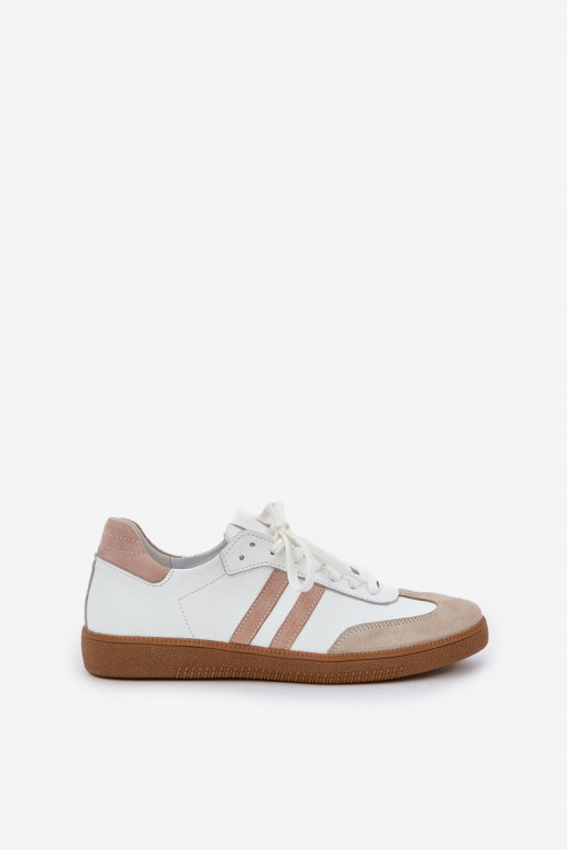 Zazoo N1068 Oda Žemas Sneakers modelio batai Moteriškas smėlio spalvos Zazoo N1068 Oda Žemas Sneakers modelio batai Moteriškas smėlio spalvos