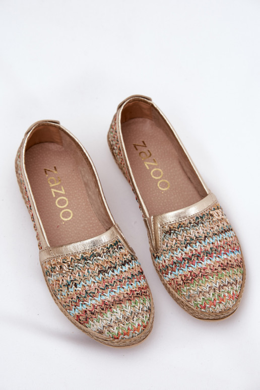 Elegantiško stiliaus Odinės espadrilės Su Braid Zazoo 10178 įvairių spalvų