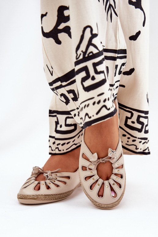 lygiapadžiai BalerinossuĮjungtaturalnej Skóry Zazoo 10179 smėlio spalvos lygiapadžiai BalerinossuĮjungtaturalnej Skóry Zazoo 10179 smėlio spalvos